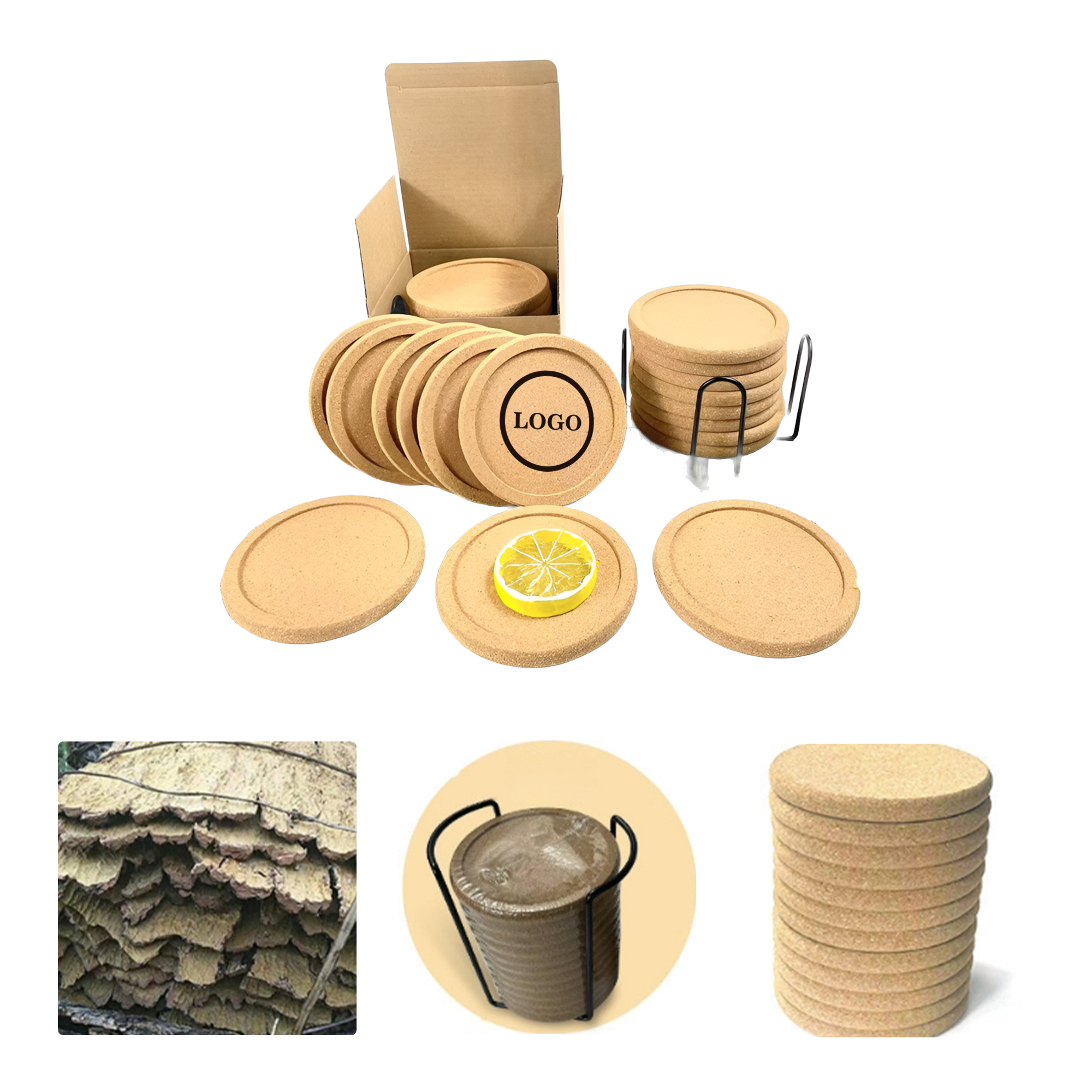 MOQ50 Custom Cork Coaster With Your Logo 1