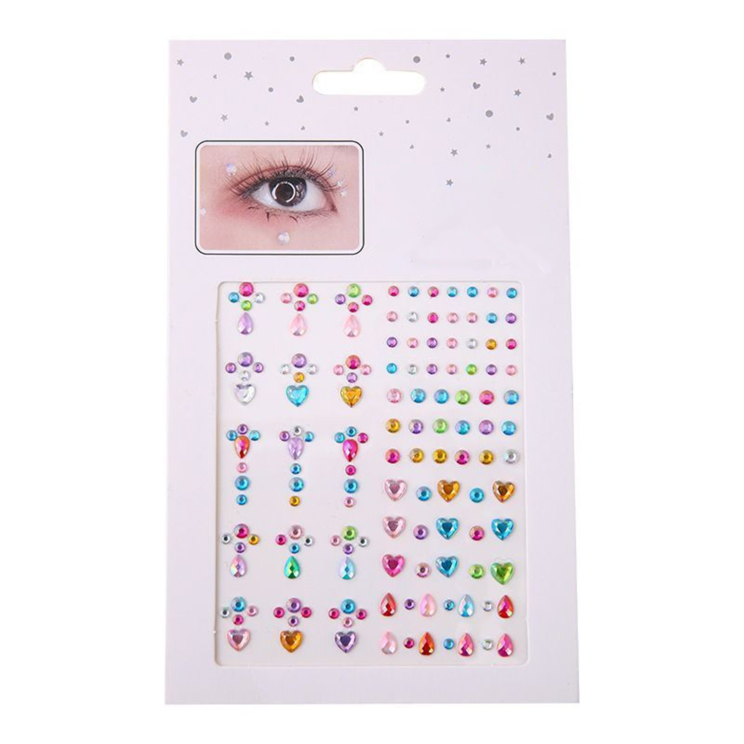 Holographic Self Adhesive Face Jewels Stickers 6