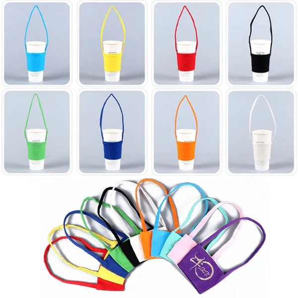 Cotton Canvas Cup Sleeves with Strap 3