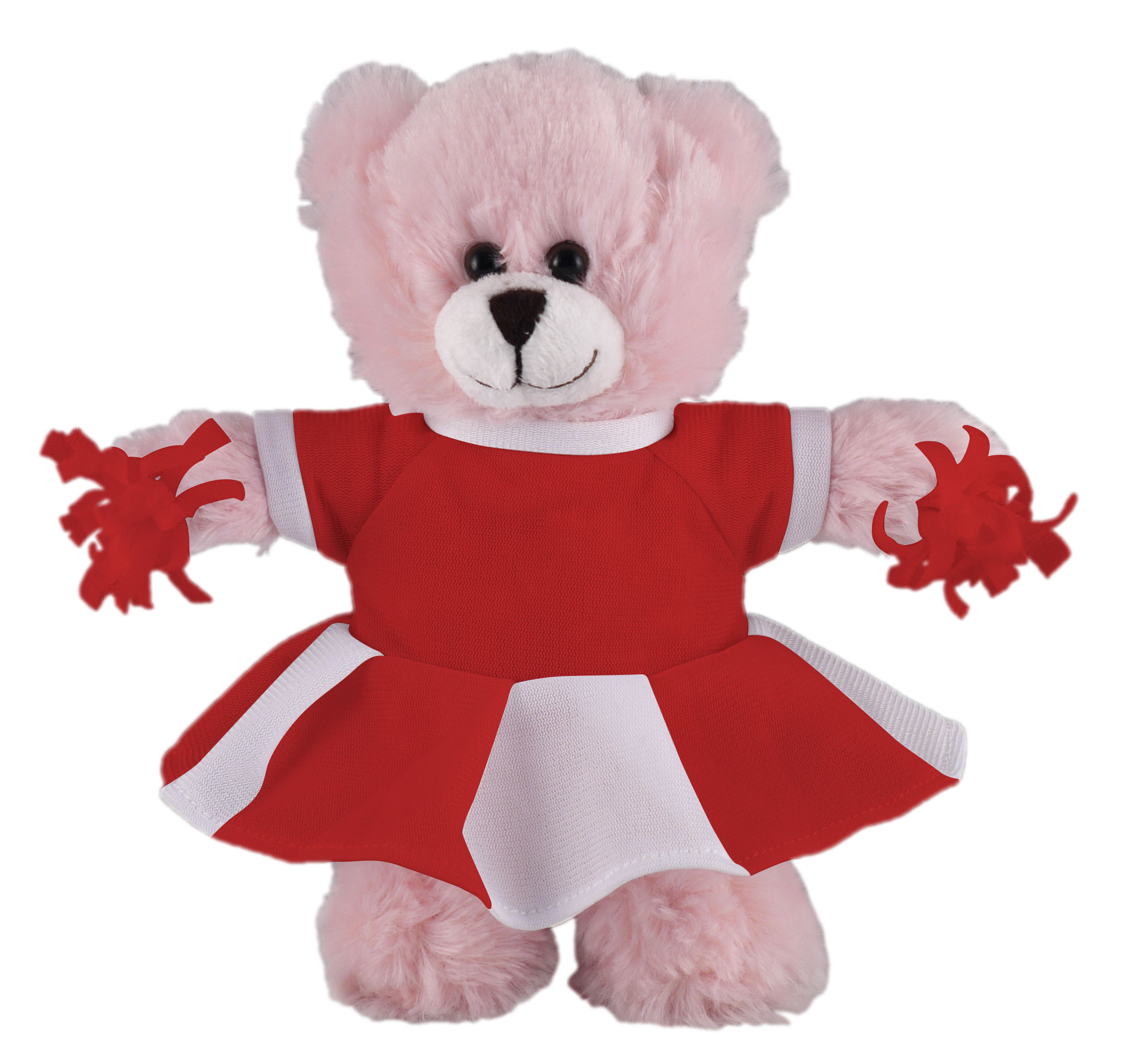 Soft Plush Stuffed Pink Bear with Cheerleader Outfit 2