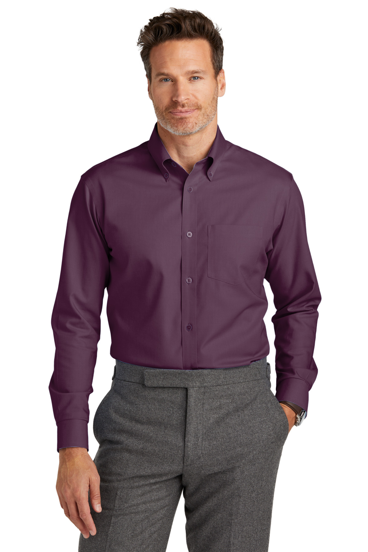 Brooks Brothers Wrinkle-Free Stretch Nailhead Shirt BB18002 7
