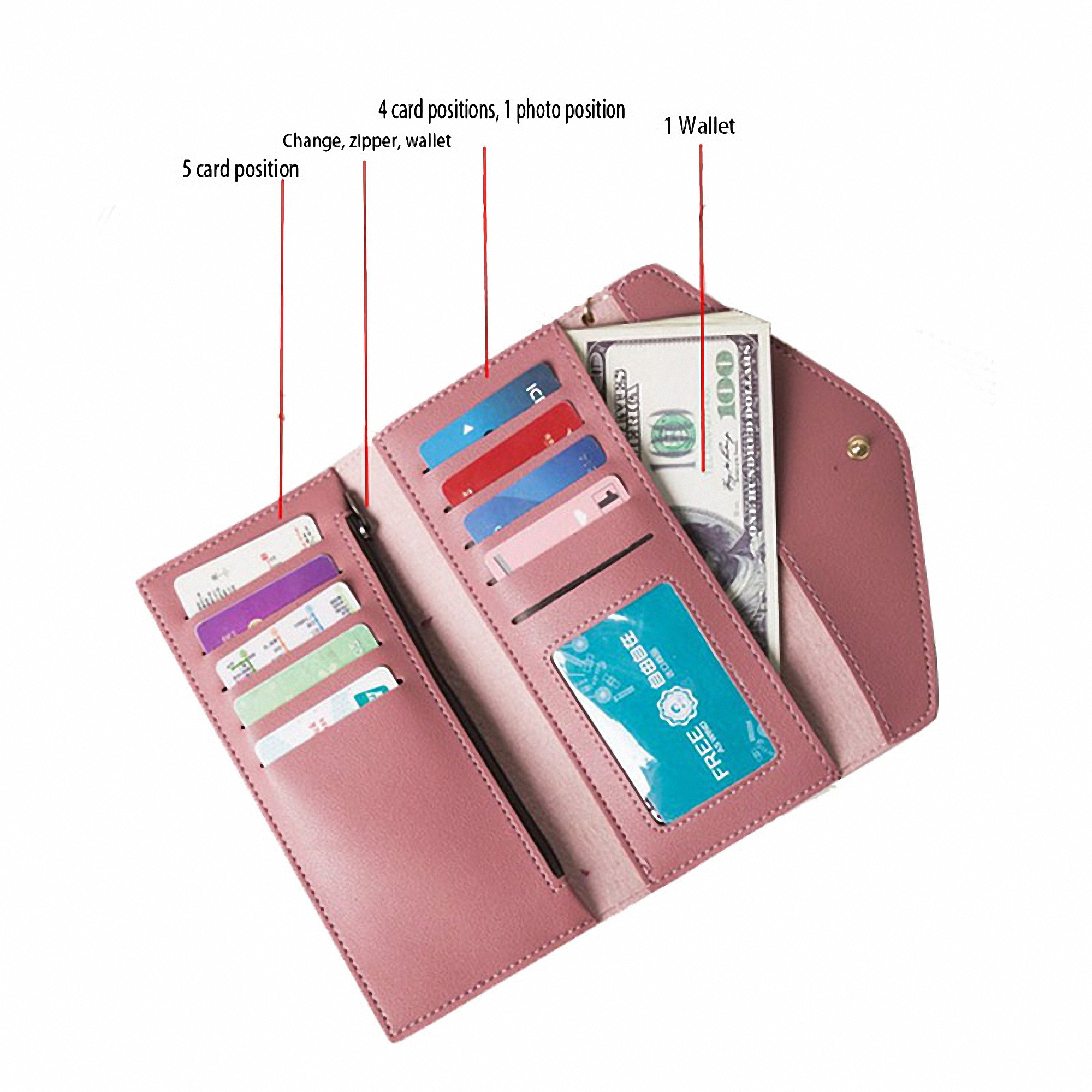 Women's Fashion PU Leather Wallet 5