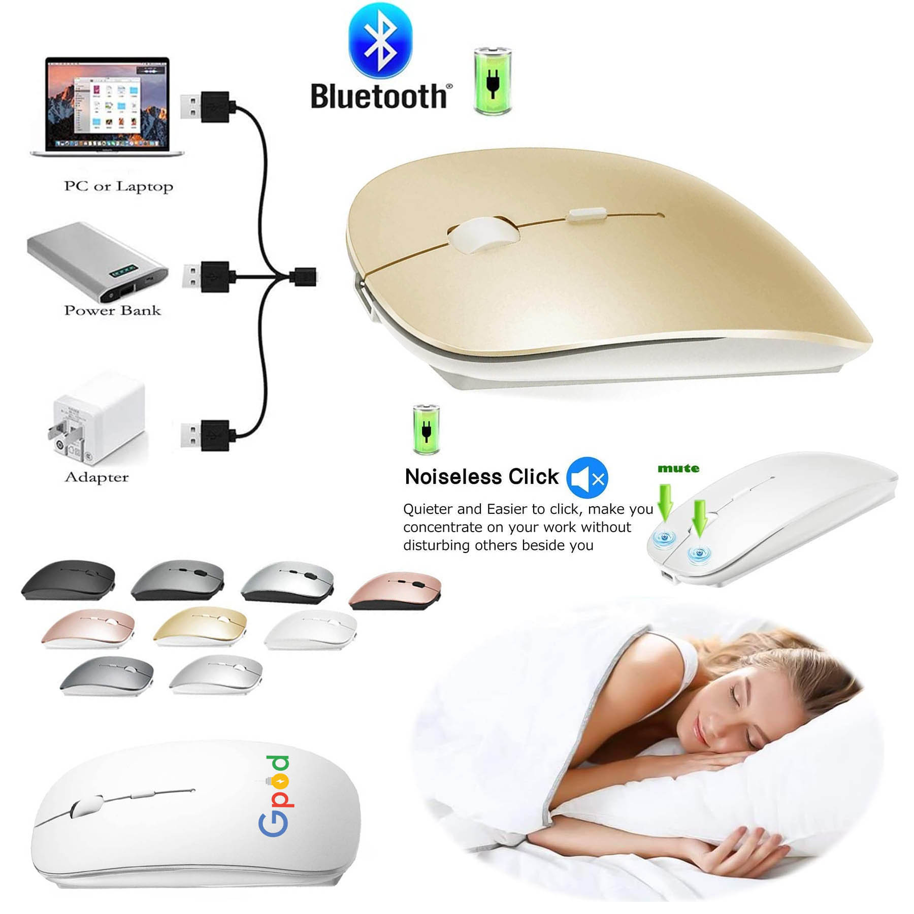 iBank ® Ultra-Thin Bluetooth Mouse, Comfortable and Lightweight 1