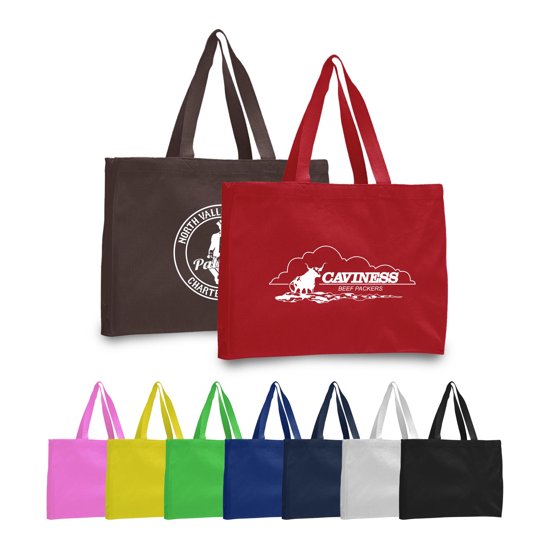 12 oz. Canvas Gusset Tote Bag /w web handles_R107BT 6