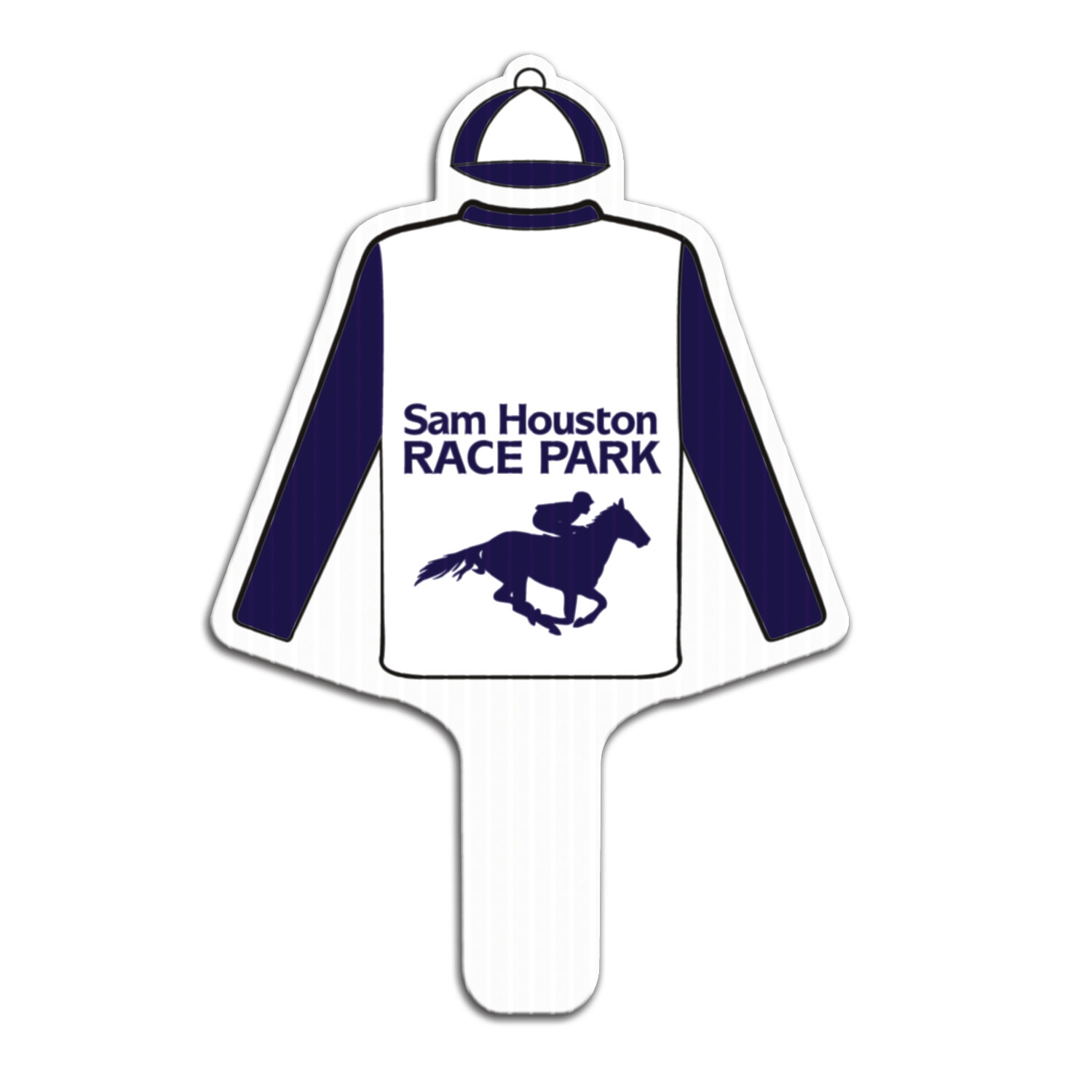 Horse Racing Silk Hand Fan, Screen Printed 14
