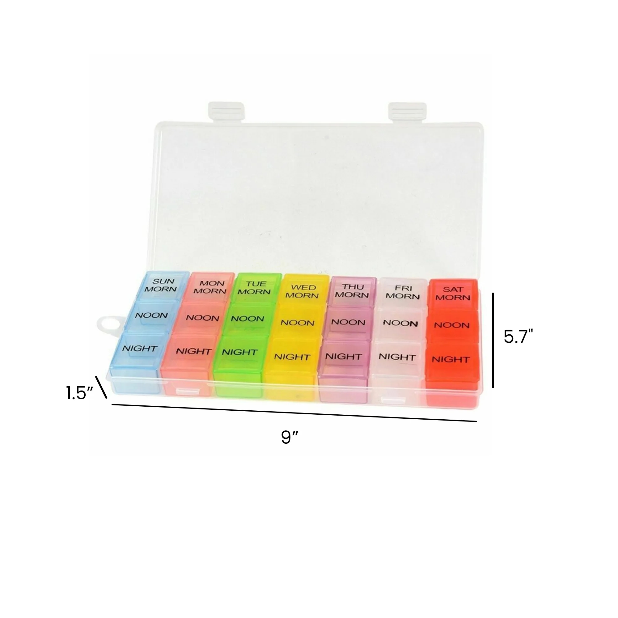 7-Day Rainbow Pill Box with 28-Grid 2