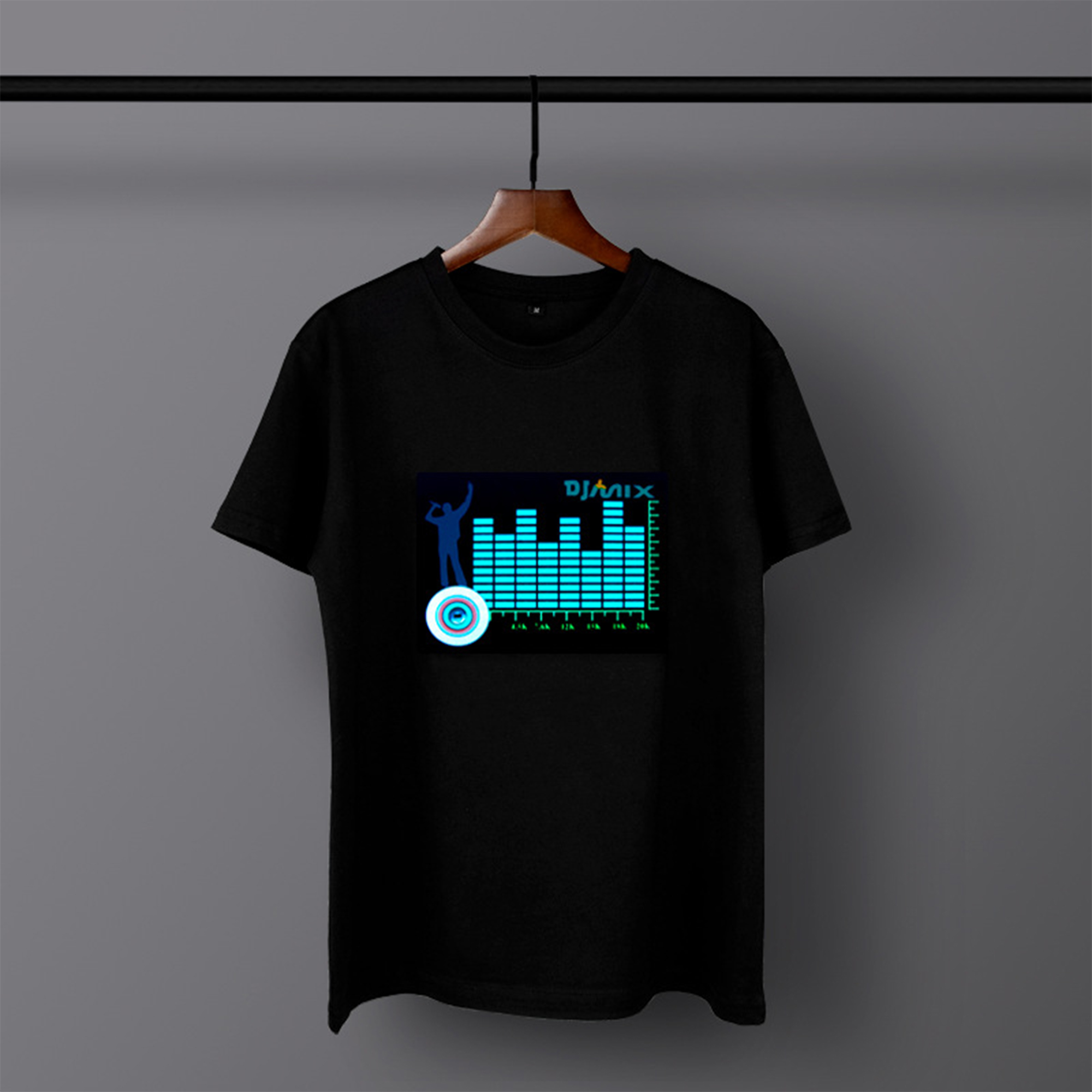 Cotton Voice Controlled Round Neck Loose Glowing T-Shirt 3