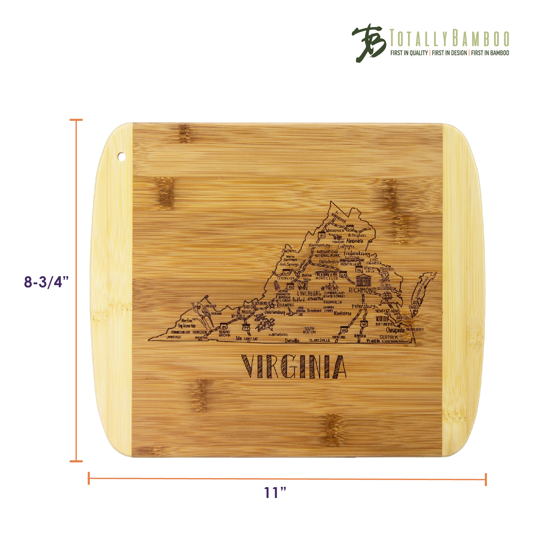 A Slice of Life Virginia Serving & Cutting Board 8
