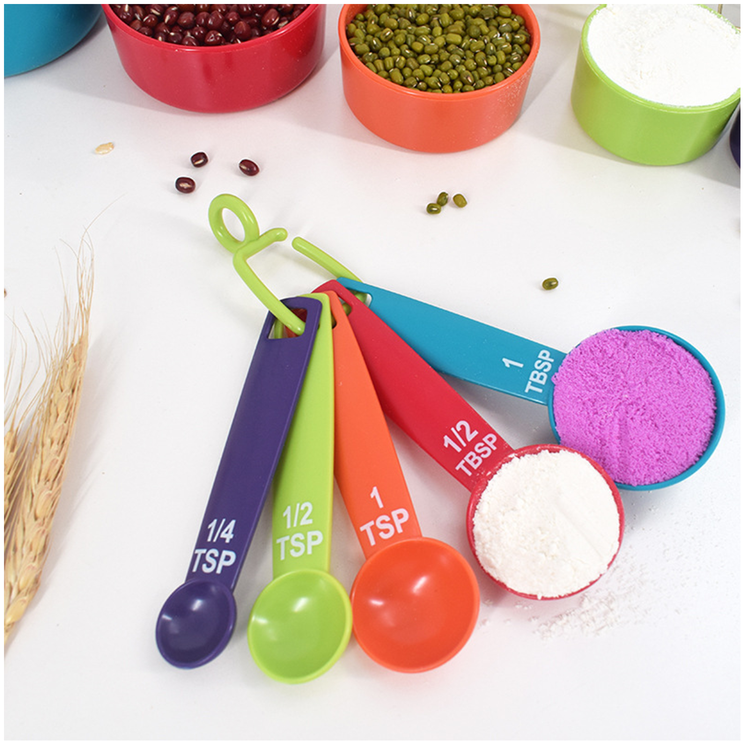 Plastic Measuring Cups and Spoons Set 3