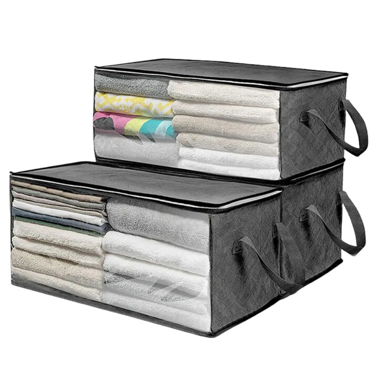 Foldable Blanket Clothes Storage Bags Containers Bedroom 4