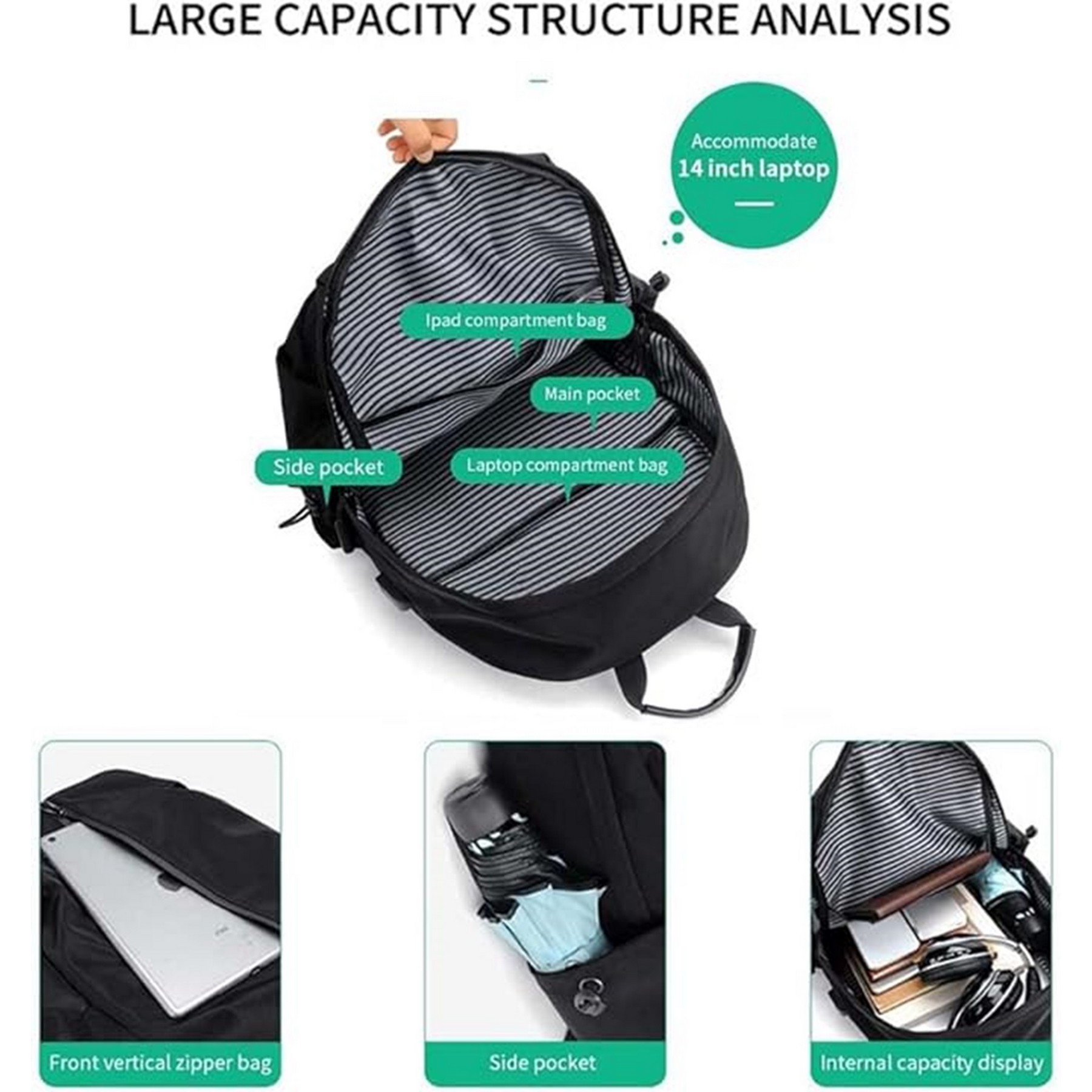 Athleisure Backpack With Usb Charging Port 5