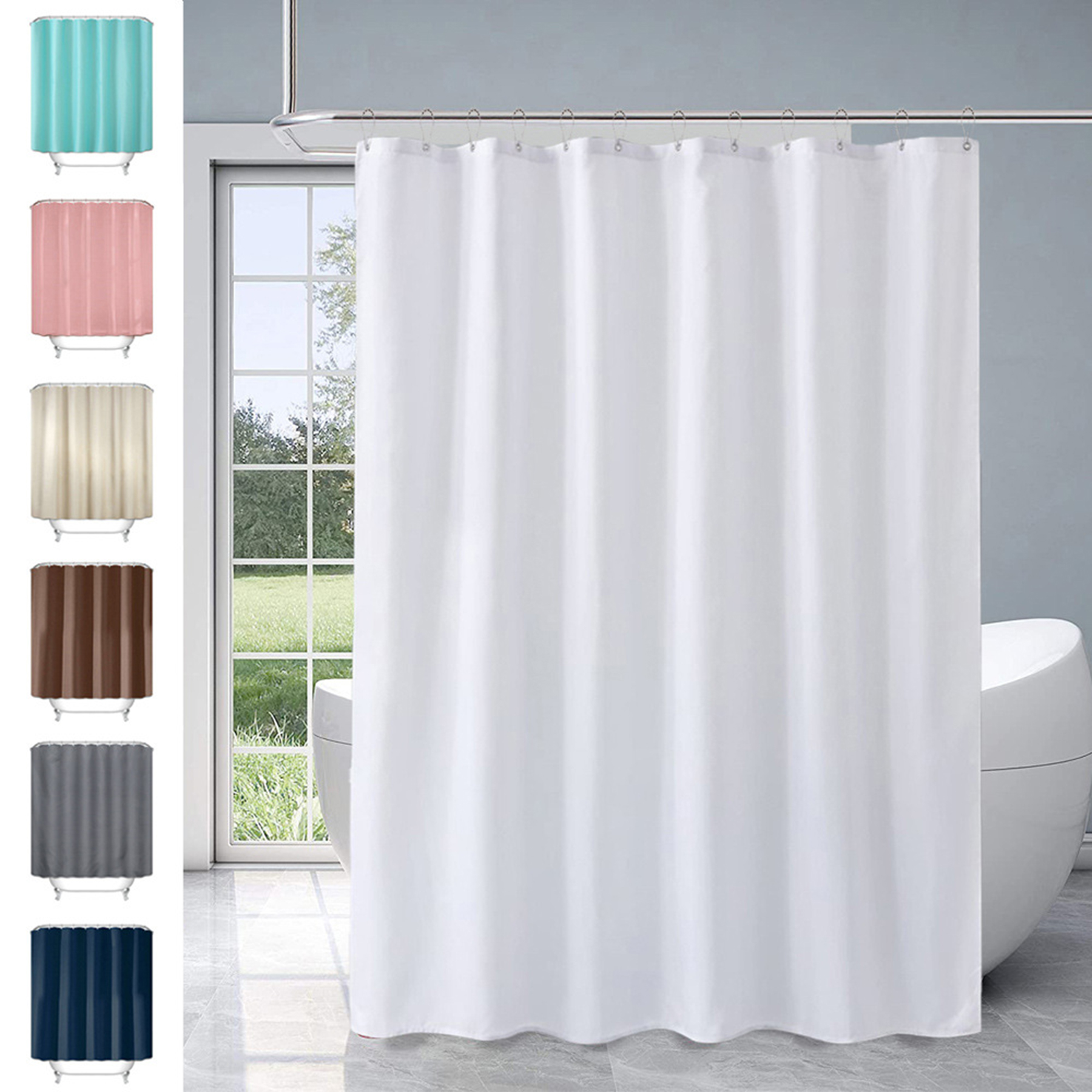 Plastic Bathroom Shower Curtain 2