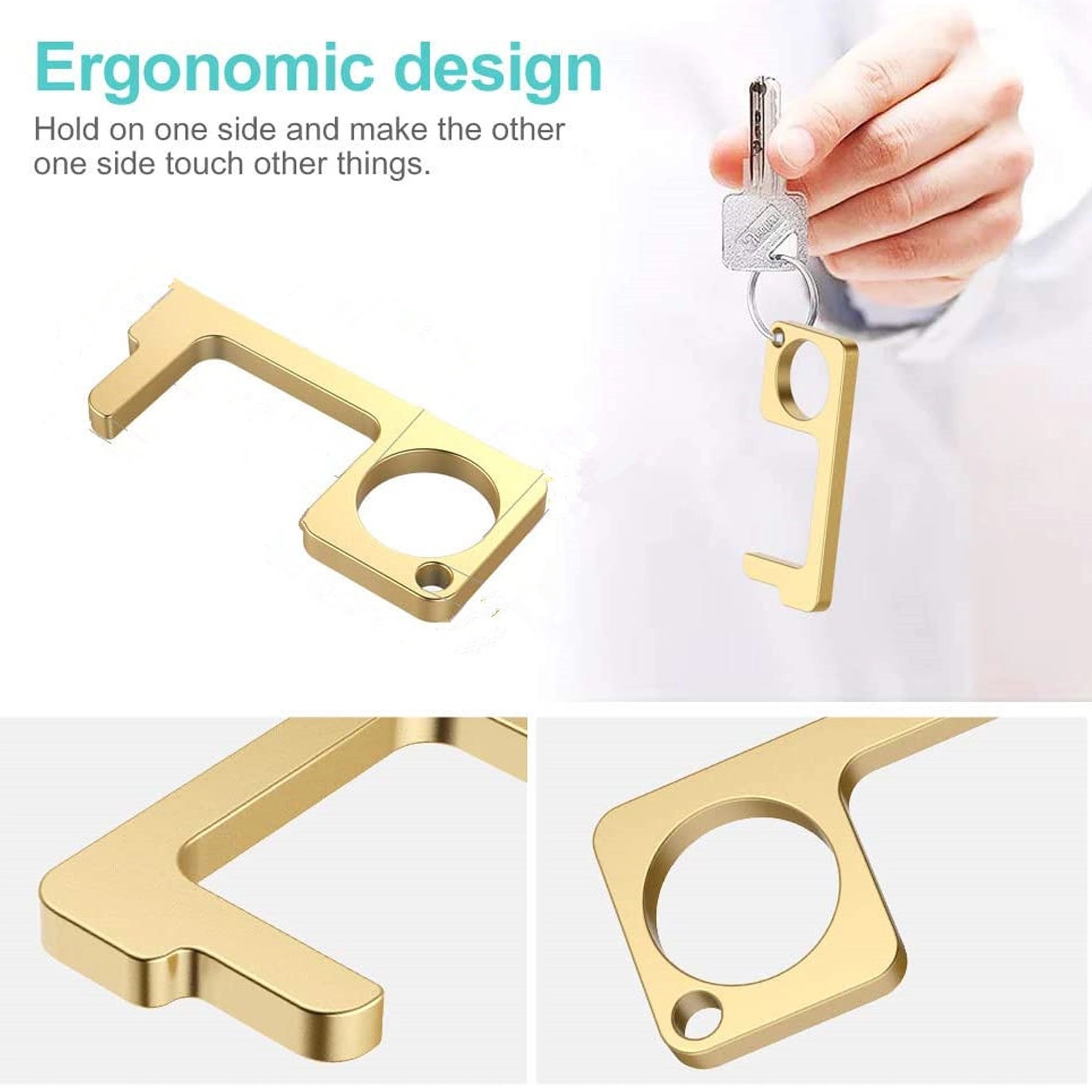 Non-Contact Door Opener Handheld EDC Keychain 7