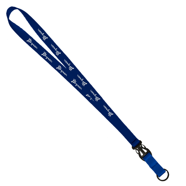 3/4" Multi color (Top and bottom) Nylon Lanyard with Plastic Slide Buckle R 101