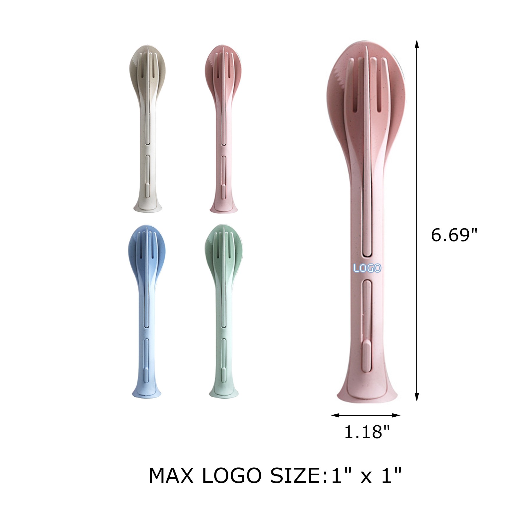 Portable 3 in 1 Spoon Fork Knife 2