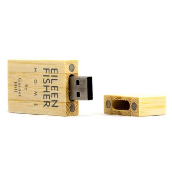 1 GB Rectangular Wooden USB Flash Drives w/ Magnetic Closure 4
