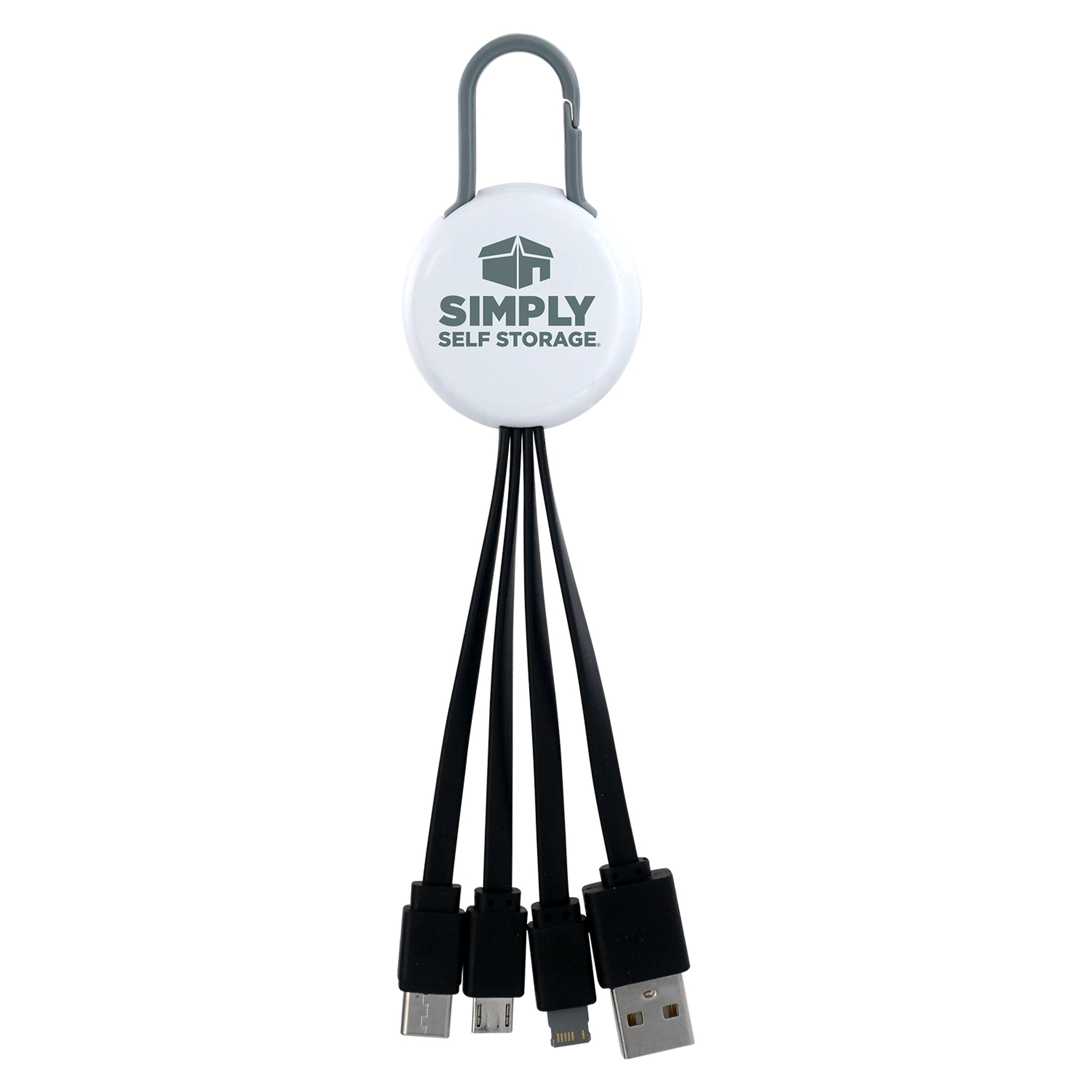 WHITE COLORFUL CLIP 3 IN 1 CHARGING CABLE 20