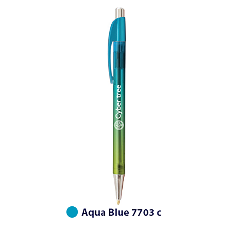Top Flight Slim Ombre Plastic Pen (Full Color Imprint) 4