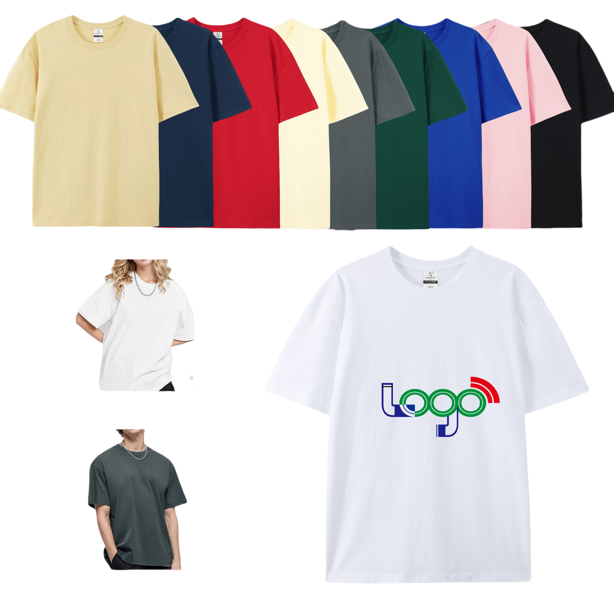 Cotton Men's And Women's Short Sleeves MOQ10 1