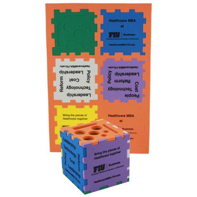 Foam Puzzle Cube 3" Color Mix 8
