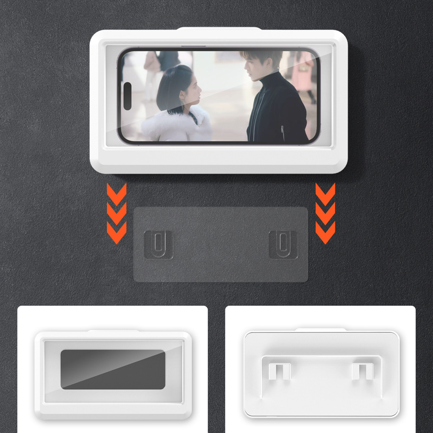 Bathroom Wall-Mounted Waterproof Phone Holder Box 3