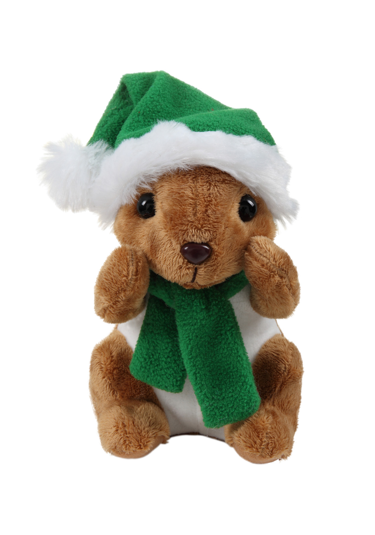 soft plush Squirrel with Christmas scarf &hat 3