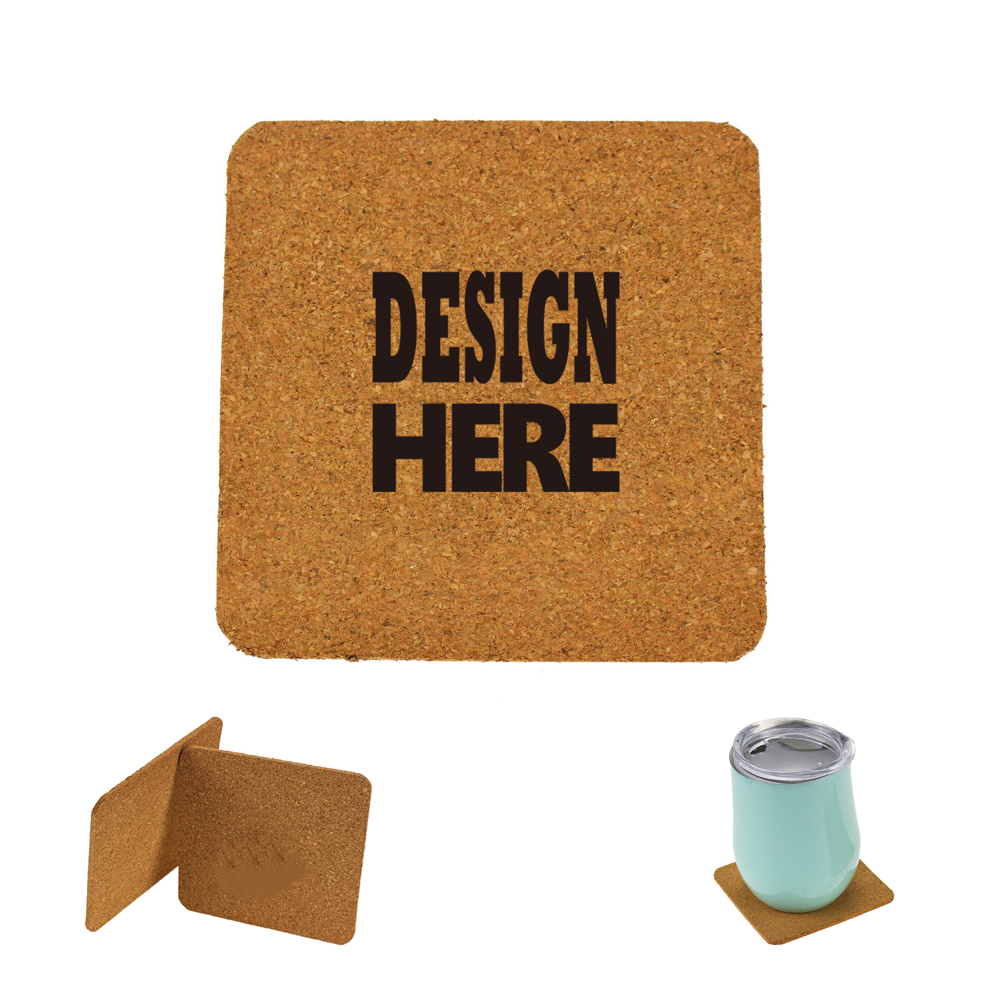 MOQ 50 pcs Custom Cork Coasters 2