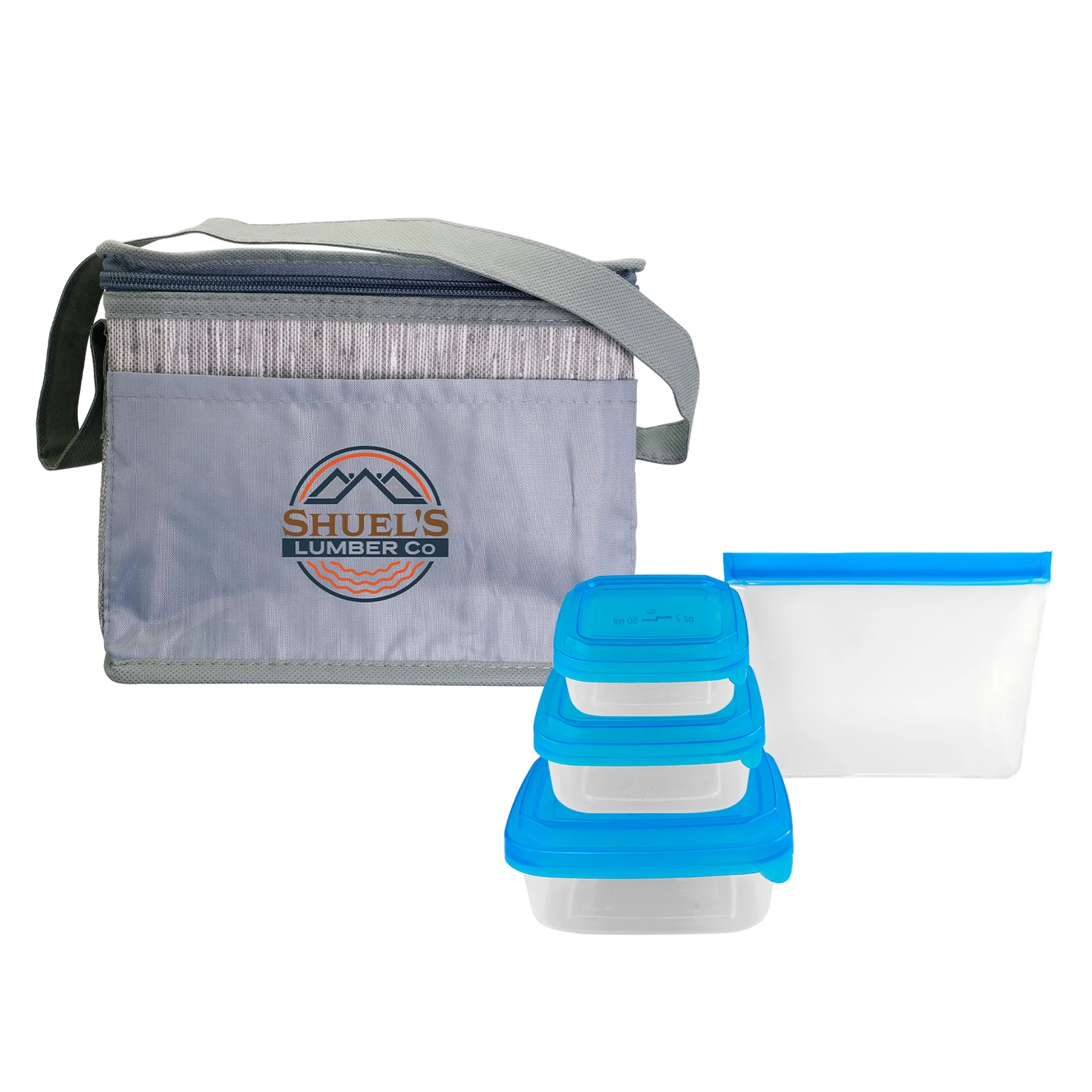 Gray Graph Portion Control Reusable Lunch Set 14