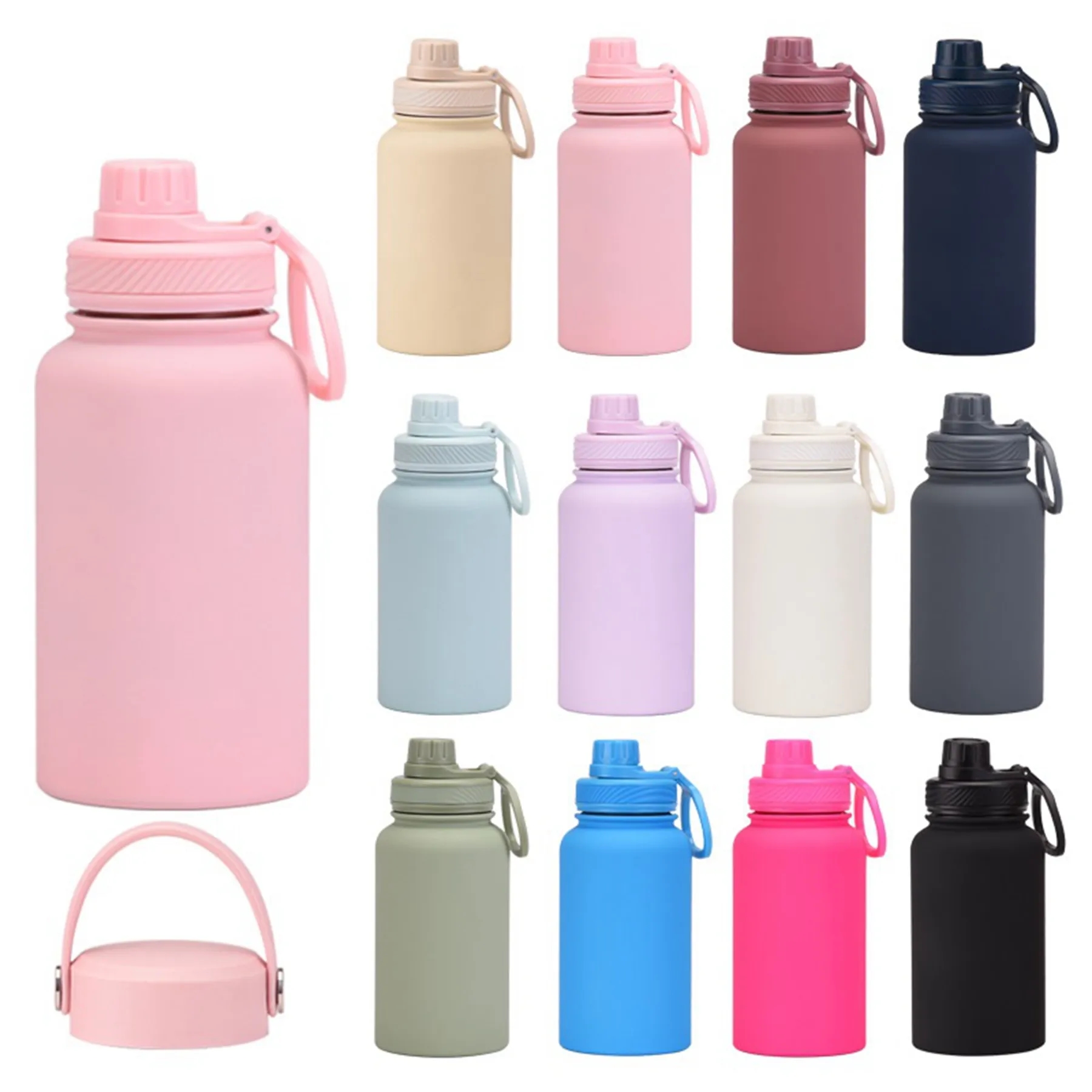 Double Lid 22 oz Large Capacity Stainless Steel Vacuum Cup 5