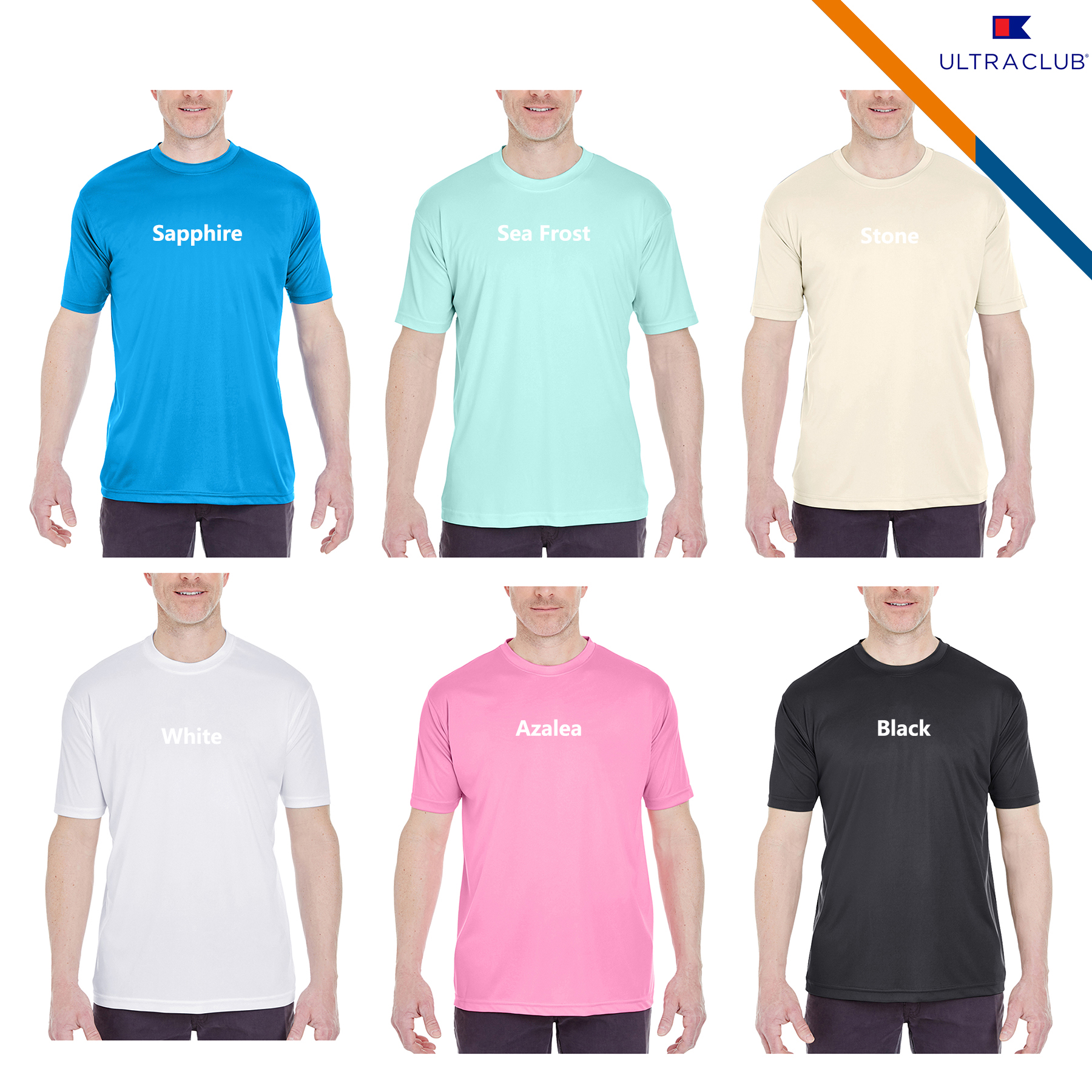 UltraClub® 4 oz Moisture-Wicking Sports T-Shirts 6