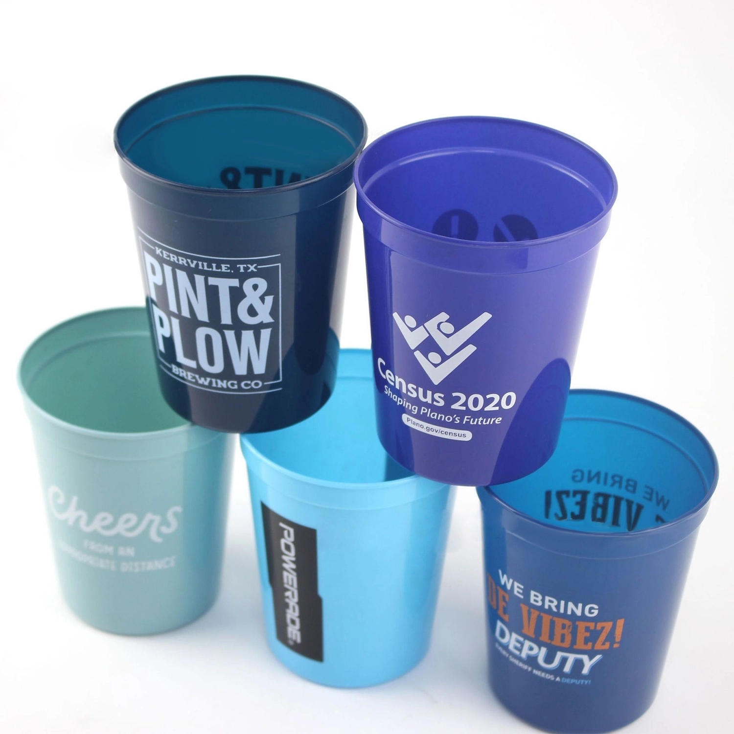 Reusable Plastic Stadium Rainbow Cups 4