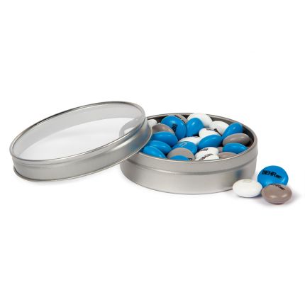 1.5 oz. Personalized M&M'S® in a Silver Tin 1