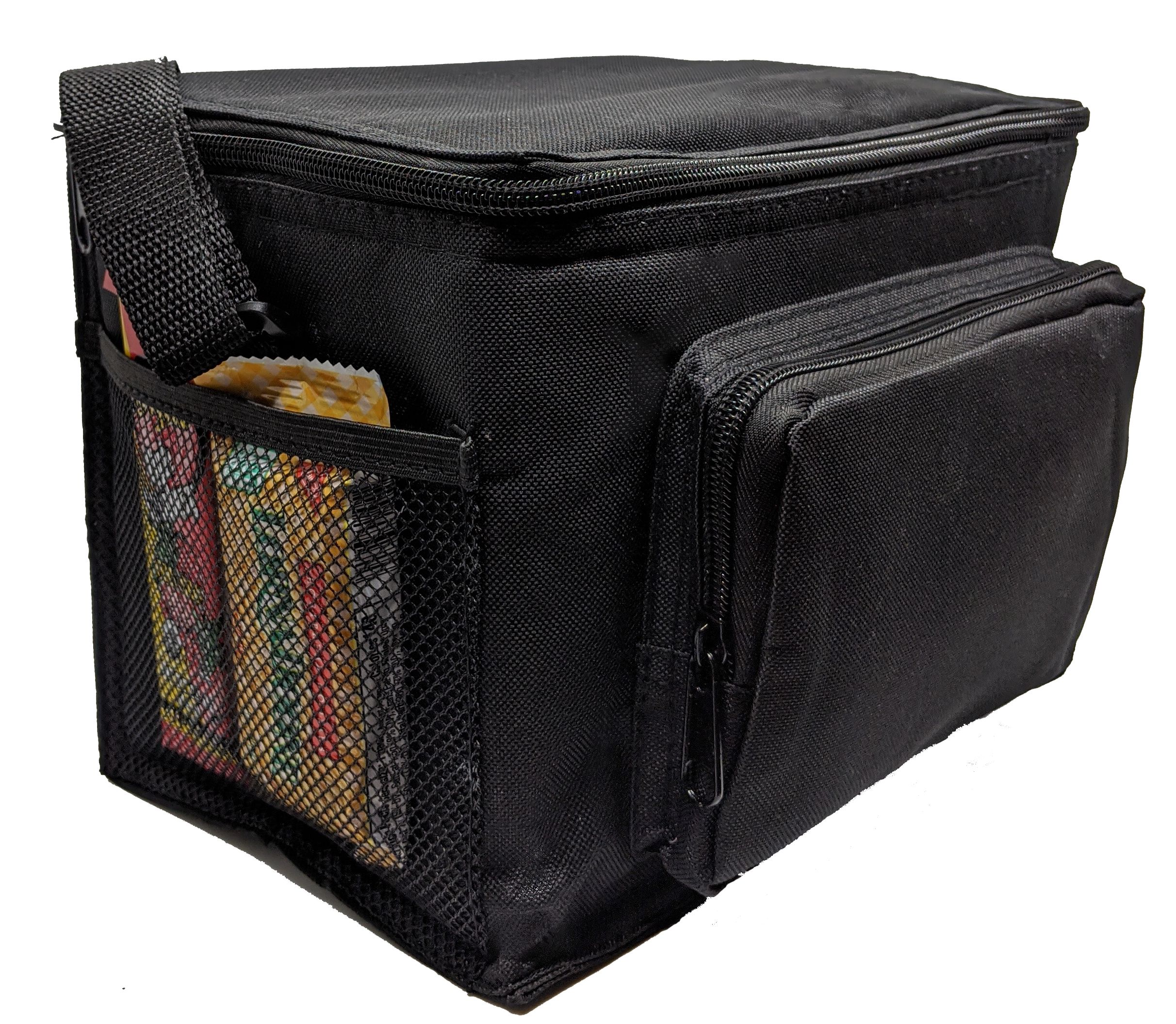 6 Pack Poly Cooler bag with Side Pockets 9