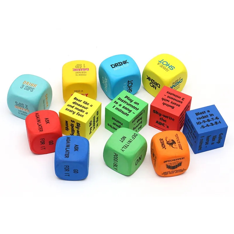 PU Dice Shape Stress Reliever Balls 10