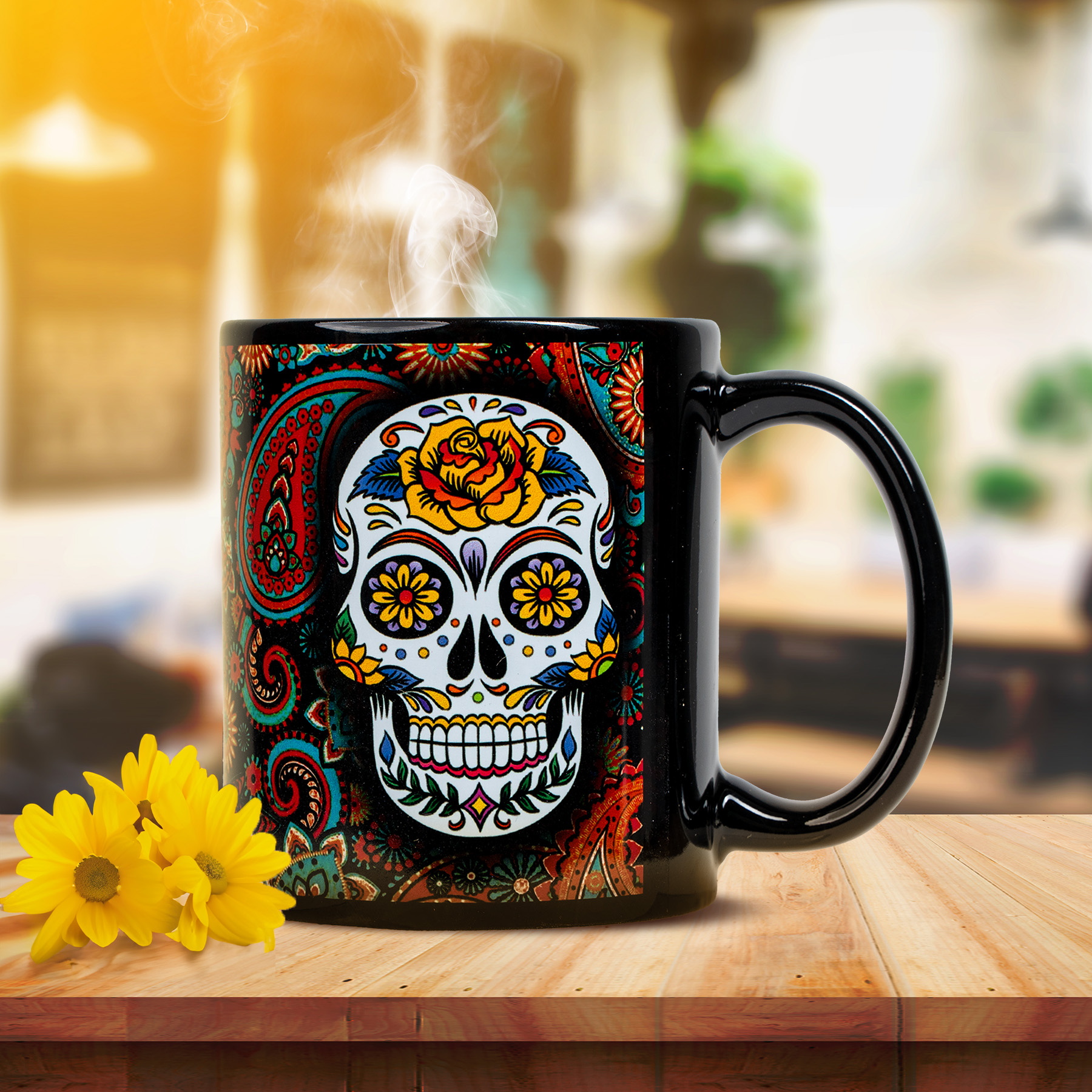 Full Color 11ozBlack Ceramic Mug