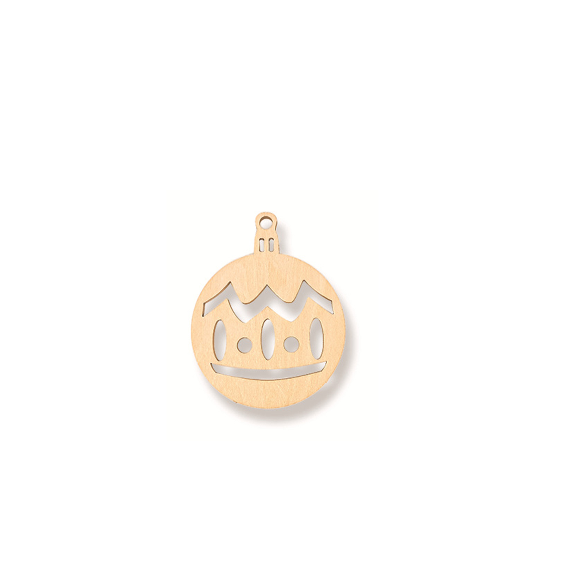 Natural Wood Christmas Tree Pendant 34