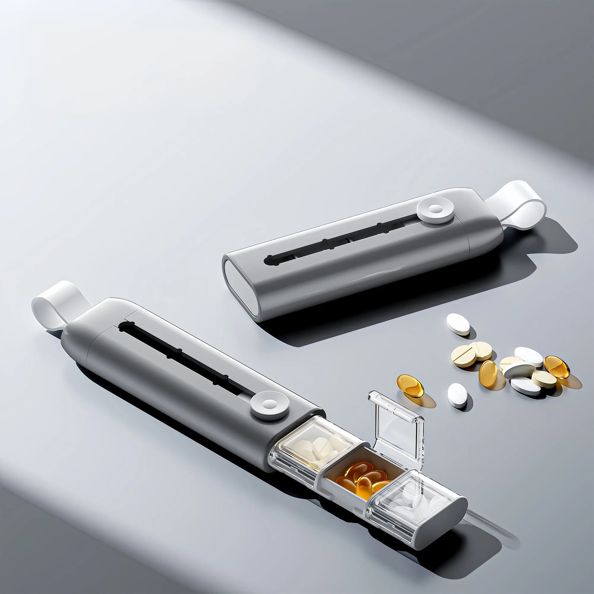 ABS Portable Pill Organizer With Sliding Lid 4