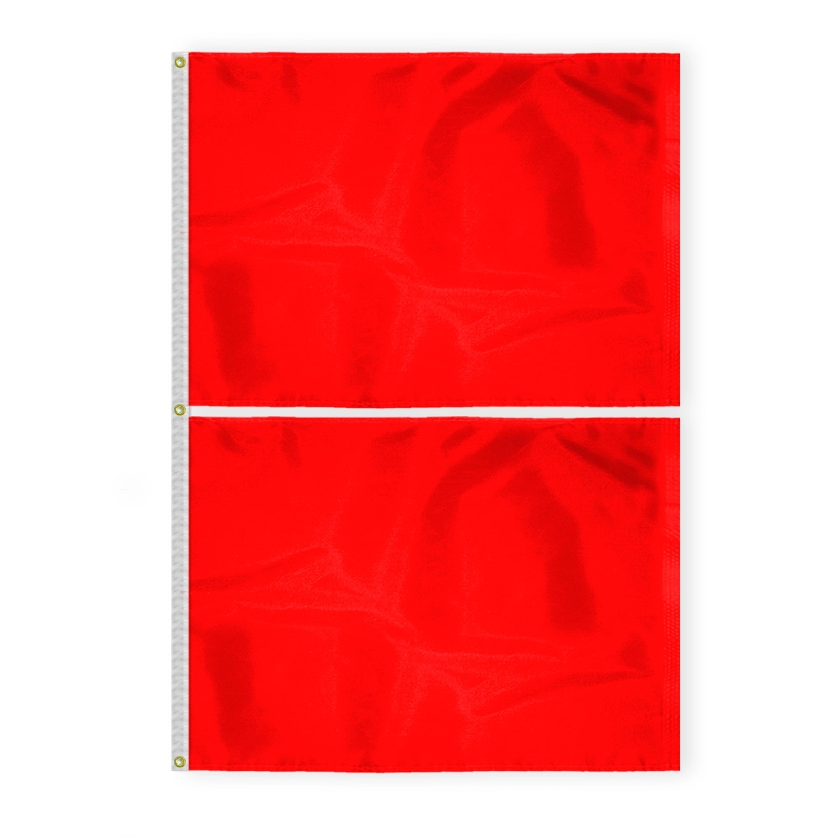 2.5'x3.3' 1ply Nylon Double Red Beach Safety Flag 2