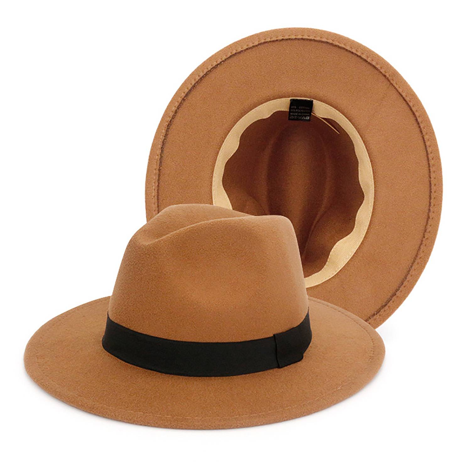 Unisex Vintage Wide Brim Fedora Hat 12