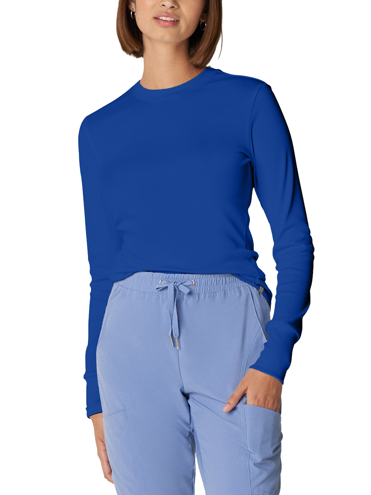 Landau - Forward - Women's One-Pocket Long-Sleeve Crew Neck Underscrub Tee 22