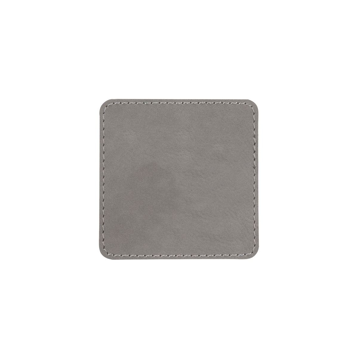 3" Gray Leatherette Square Patch with Adhesive 3