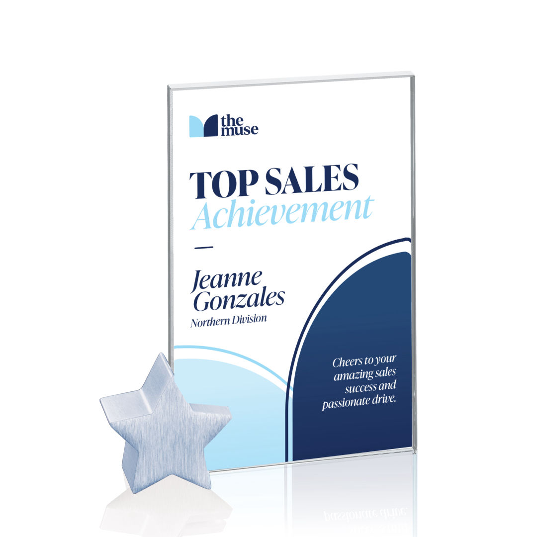 Bermuda VividPrint™ Award - Starfire/Chrome Star 6