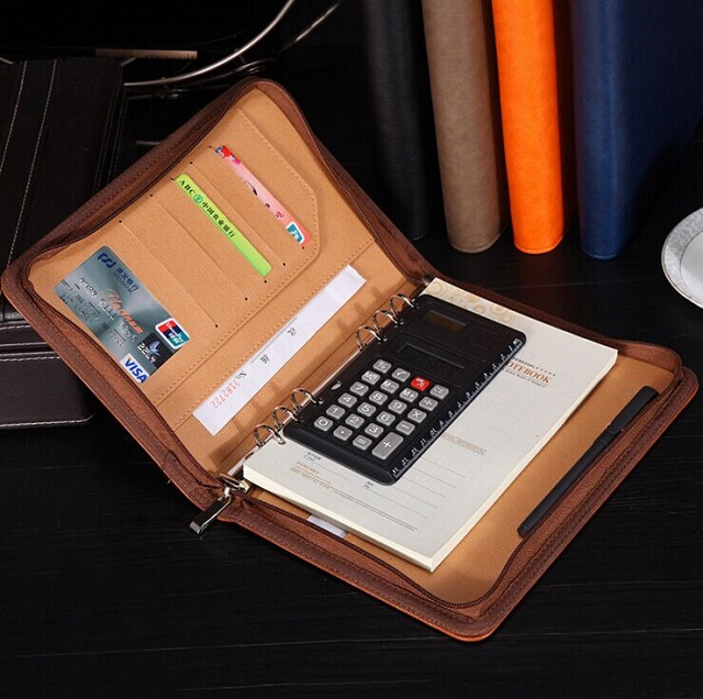 Business Folder A5 Notebook w/ Calculator & Card Holder 6
