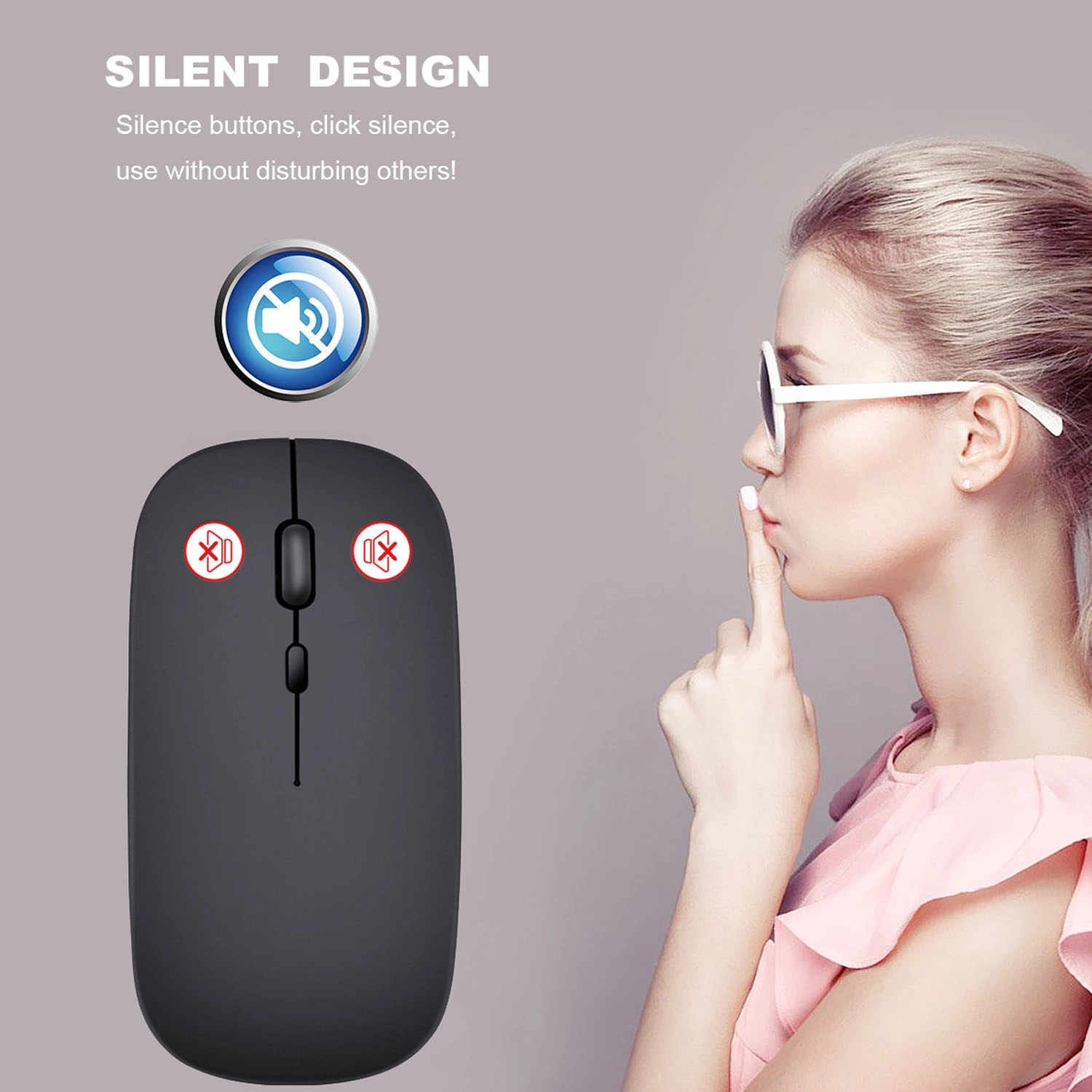 Wireless Computer Mouse 2.4G Slim Cordless Silent Design 2