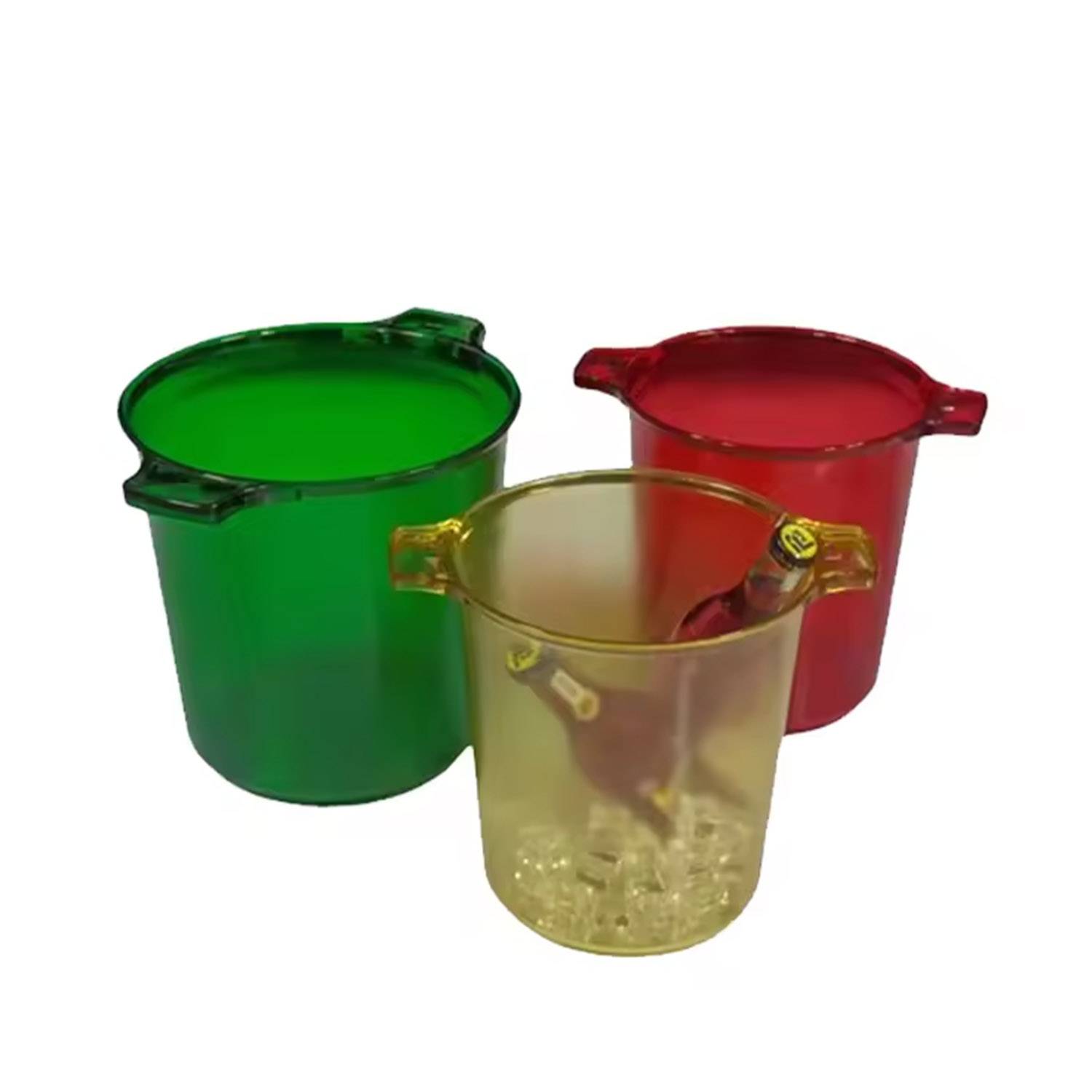 Double Ears Acrylic Plastic Ice Bucket 7