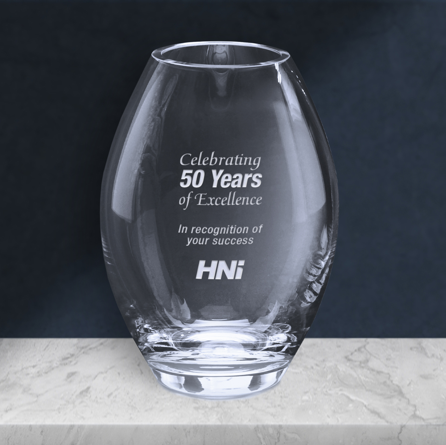 Clear Barrel Vase 7