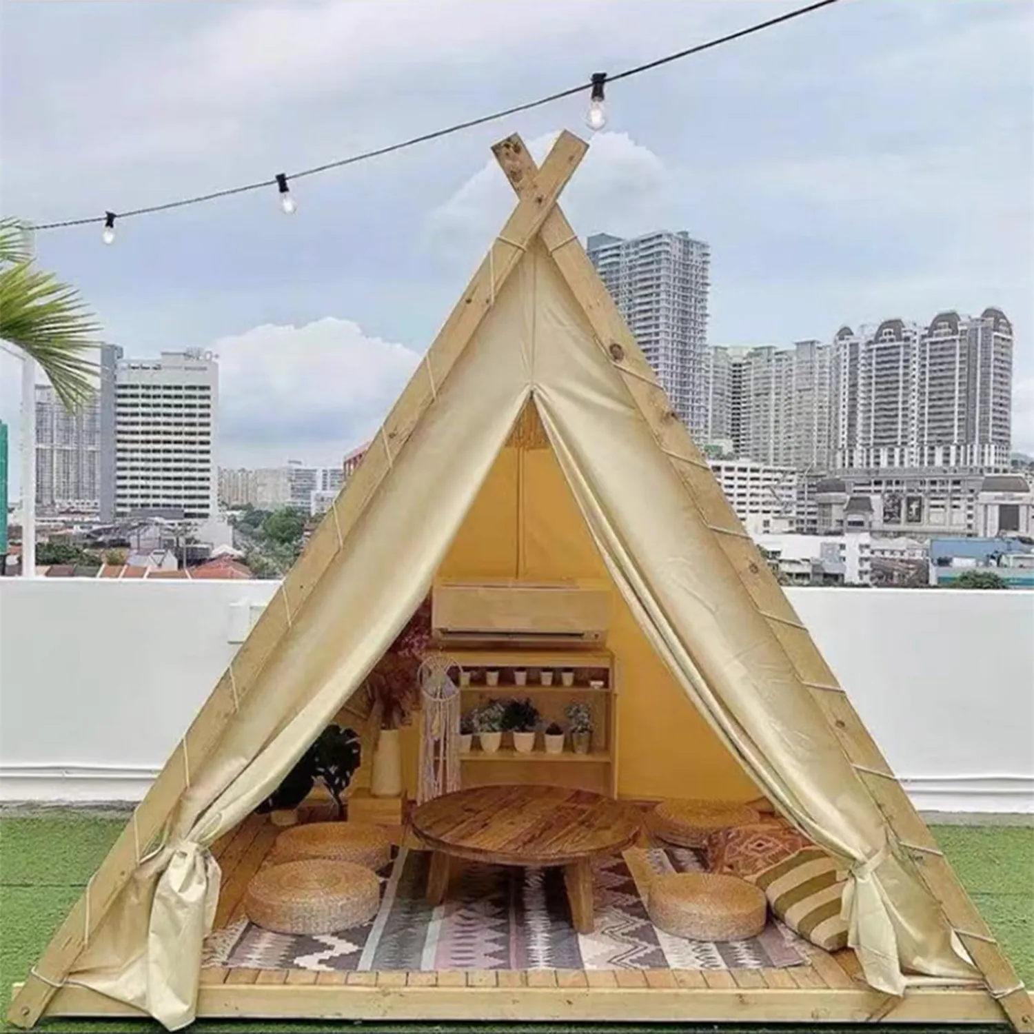 Outdoor Camping Triangle Tent 4
