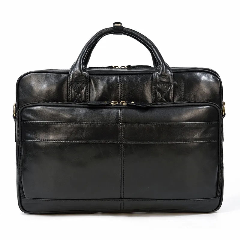 17" x 12" x 3" Cowhide Leather Briefcase 5