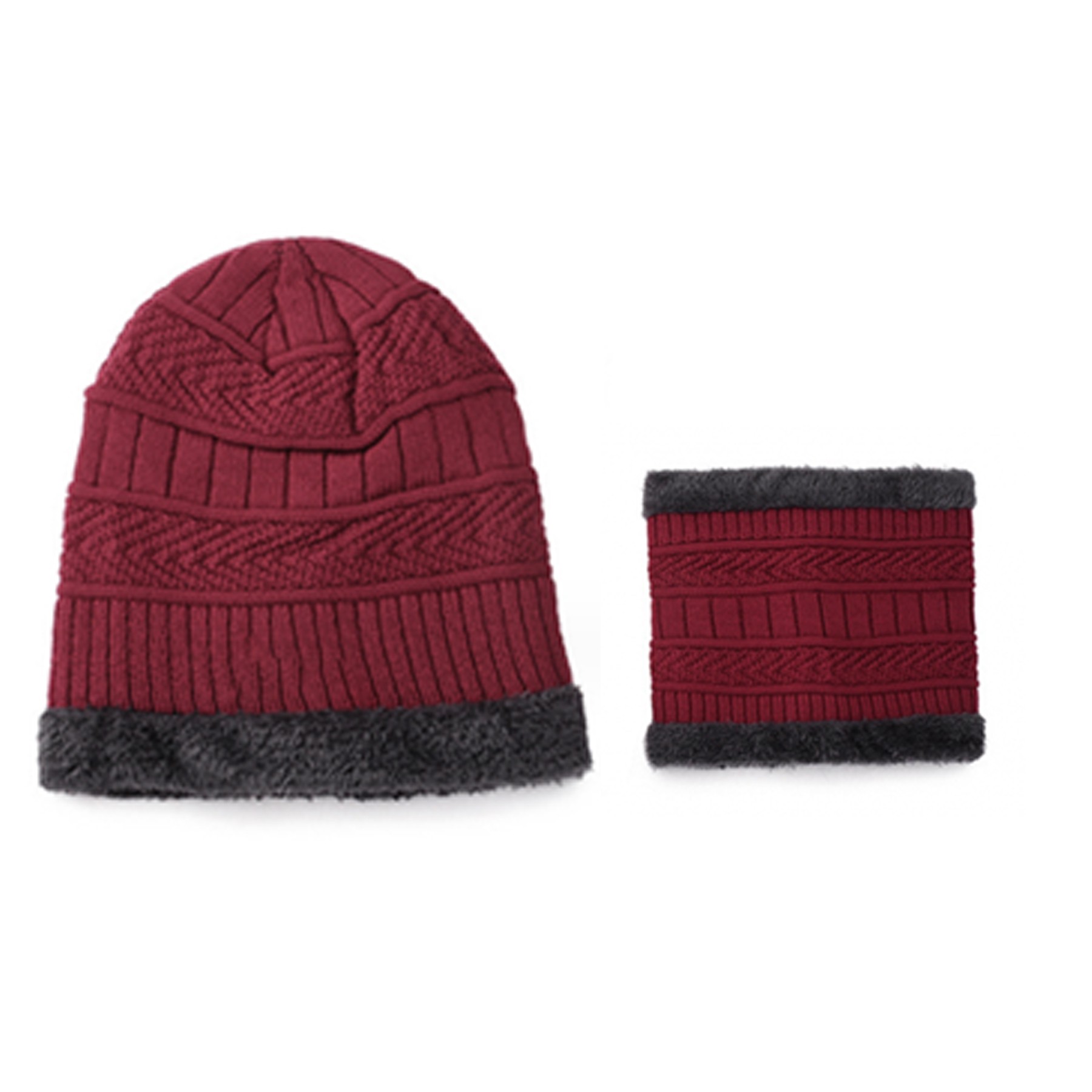 Winter Beanie Hat Scarf Set 4