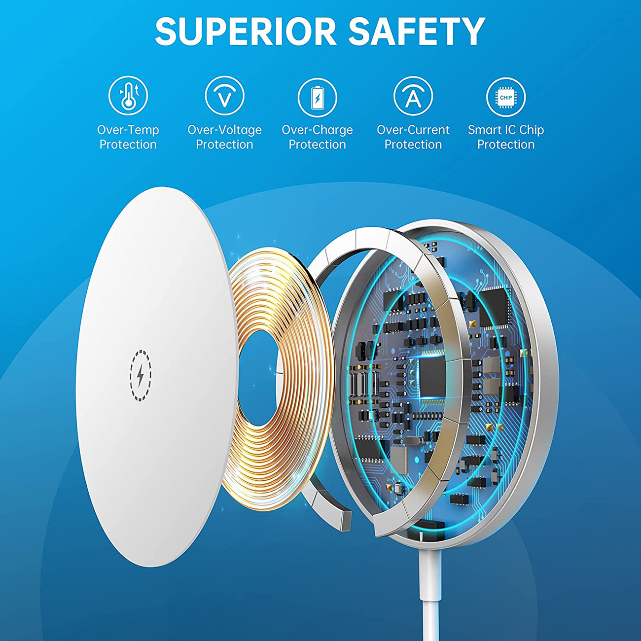 Magnetic Wireless Charger 15W Fast Charger Compatible With MagSafe Wireless Charger 1